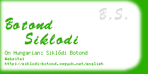 botond siklodi business card